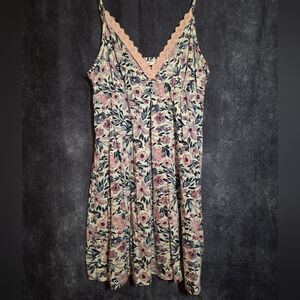 La Vie En Rose Floral Cotton Slip